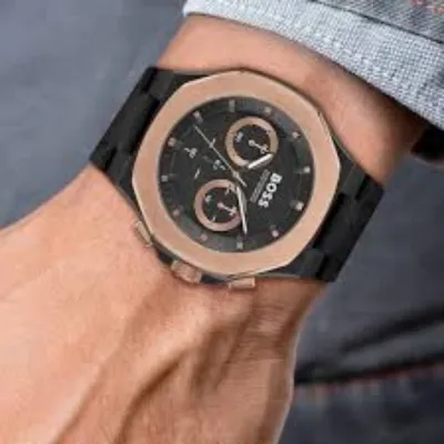 BOSS Taper Qtz Chrono Black Dial Men's Analog Watch 